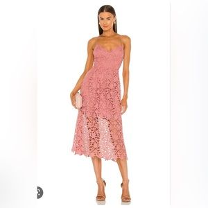 ASTR the Label Lace Midi Dress Pink Mauve Women’s Small